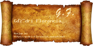 Gödri Florencia névjegykártya